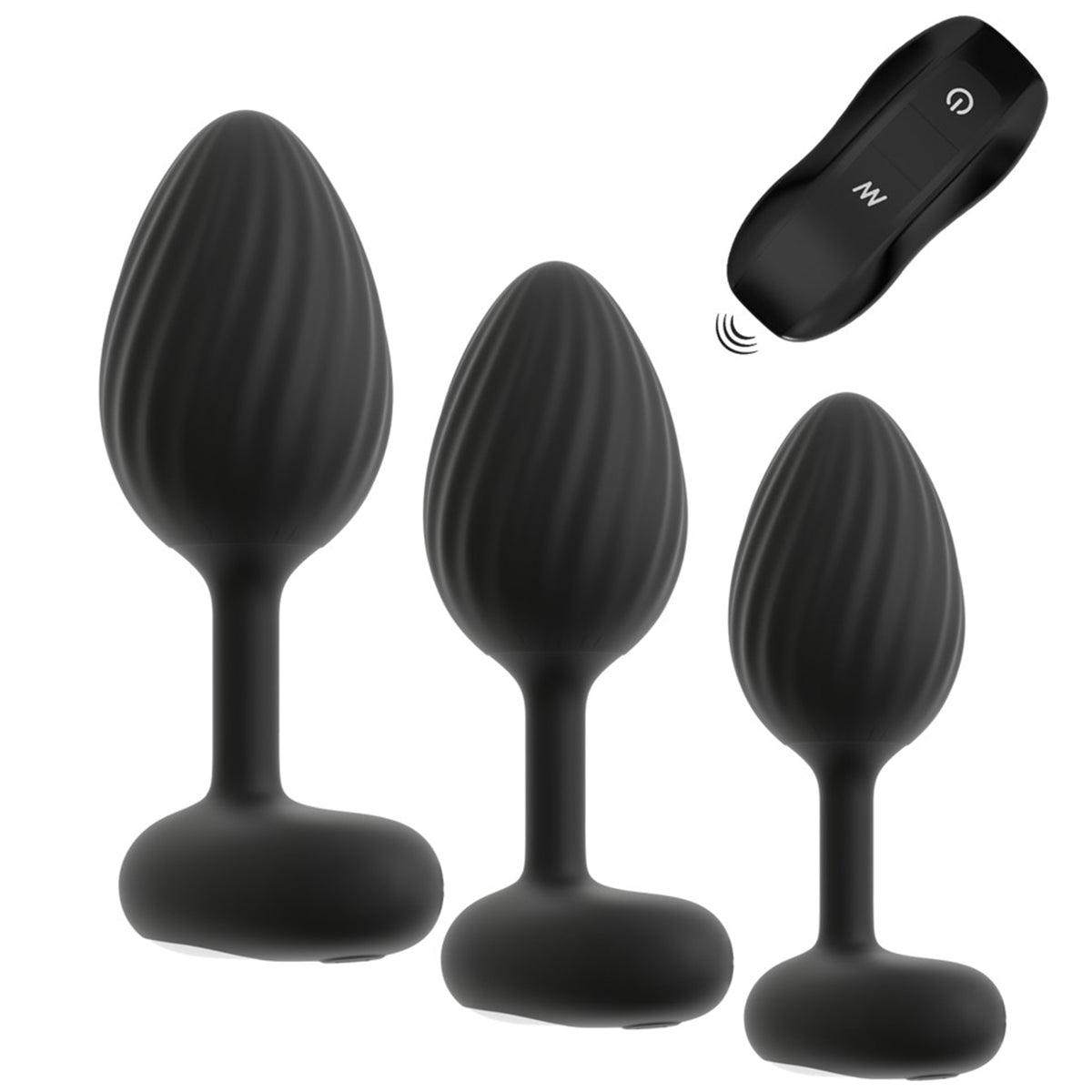 Anos - RC Butt Plug Set With Vibration
