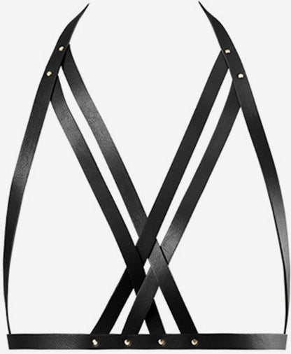 Bijoux Indiscrets - Maze Halter Bra Harness - Black - OS