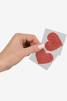 Cottelli Collection - Nipple Sticker Heart - Red - OS