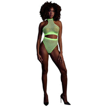 Glow In The Dark Turtle Neck And High Waist Slip