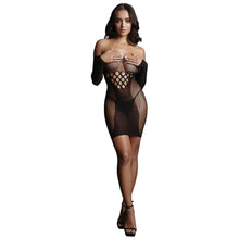 Le Désir - Long Sleeved Mini Dress - Black - OS