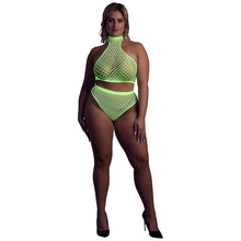 Glow In The Dark Turtle Neck And High Waist Slip