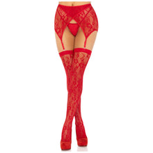 Lace Thigh Tighs And Garterbelt