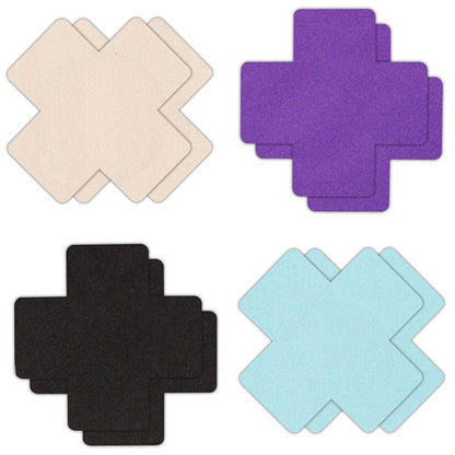 NS Novelties - Pasties Cross Assort 4 Pair - Multi-color - OS