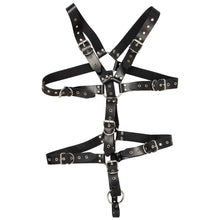 Zado Leather Harness For Men Black S-L