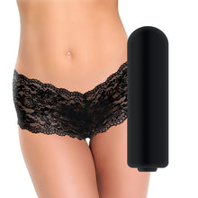 Adam And Eve Cheeky Panty With Bullet Black
