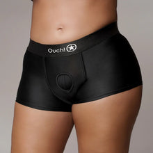 Ouch! - Vibrating Strap On Boxer - Black