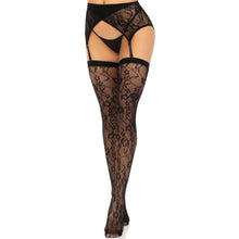 Lace Thigh Tighs And Garterbelt
