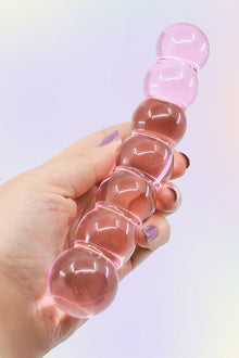 Glassy - Rose Bubble Dildo