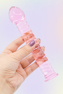 Glassy - Rose Ripple Dildo