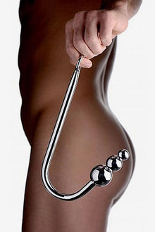 Steel Anal Hook with Beads