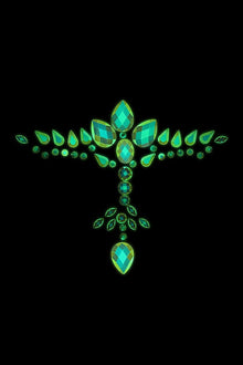 Ouch! - Glow In The Dark Body Jewelry Chest Stickers - Diamond - OS